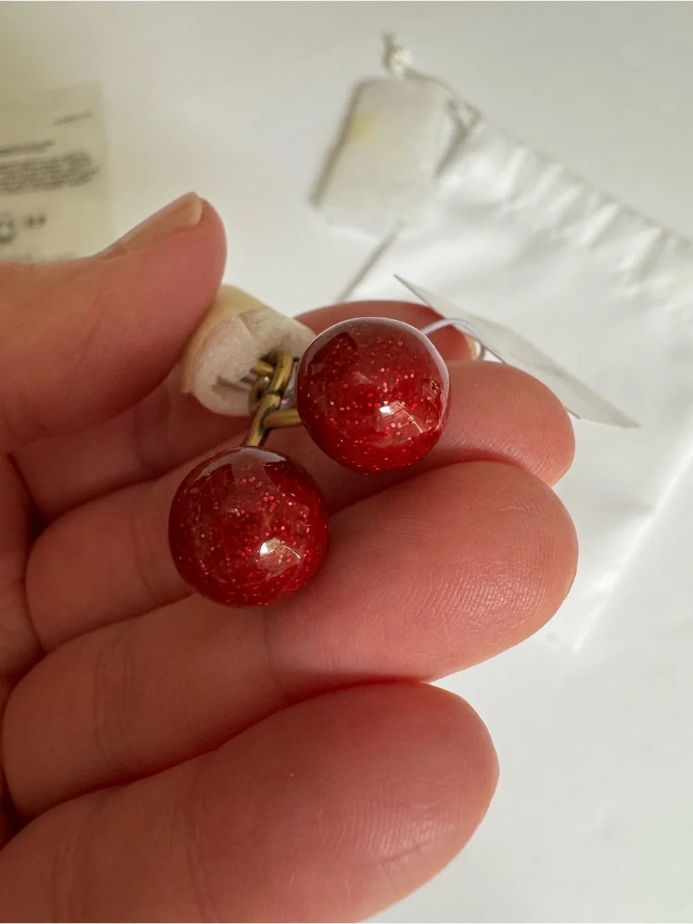 Coach CCX77 DIY Cherry Charm Brass Red Apple NWT Dust Bag